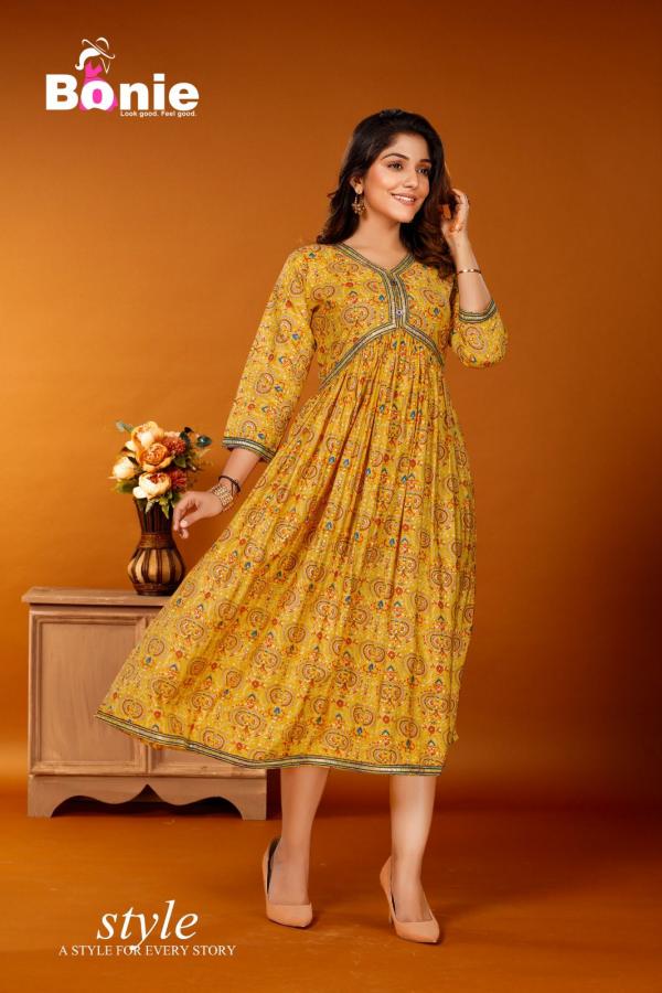 Bonie Aliya Vol 1 Designer Long Anarkali Kurti Collection